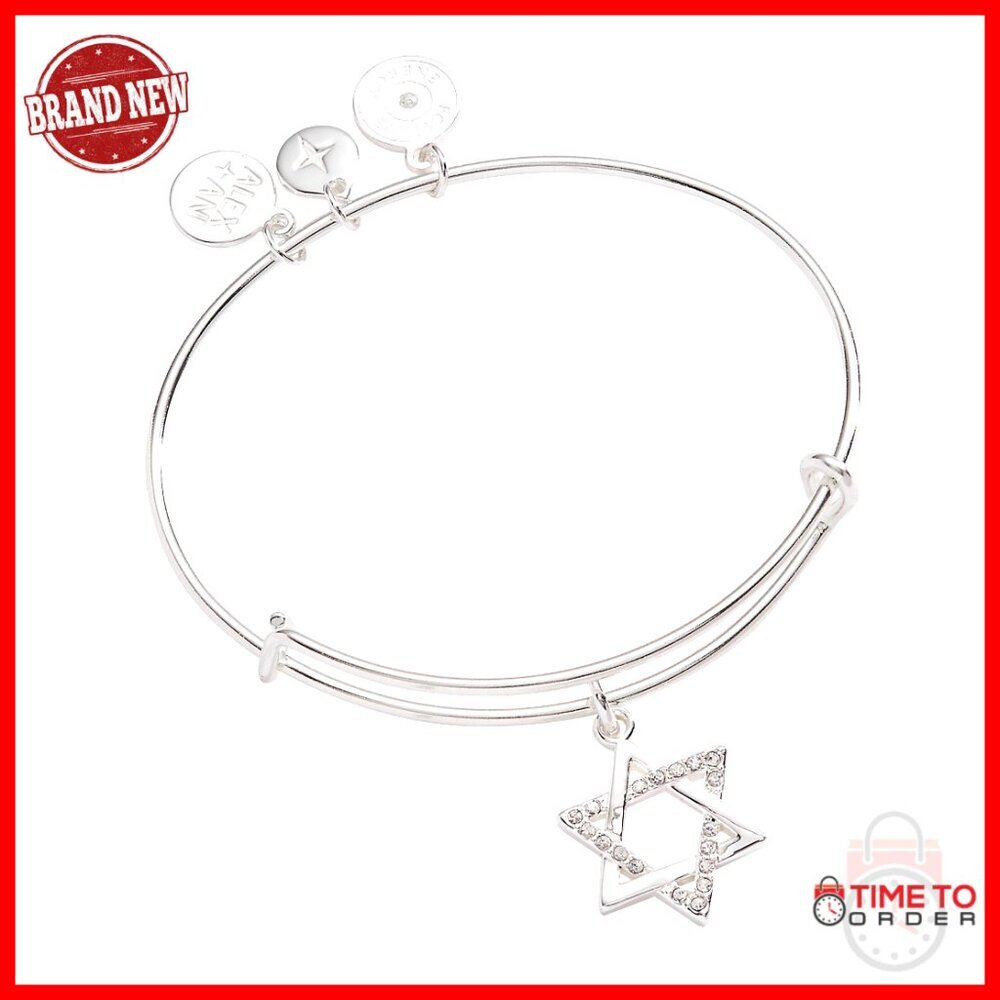 Star of David Bangle Bracelet Nickel-Free Brass Elegant Minimal Jewelry